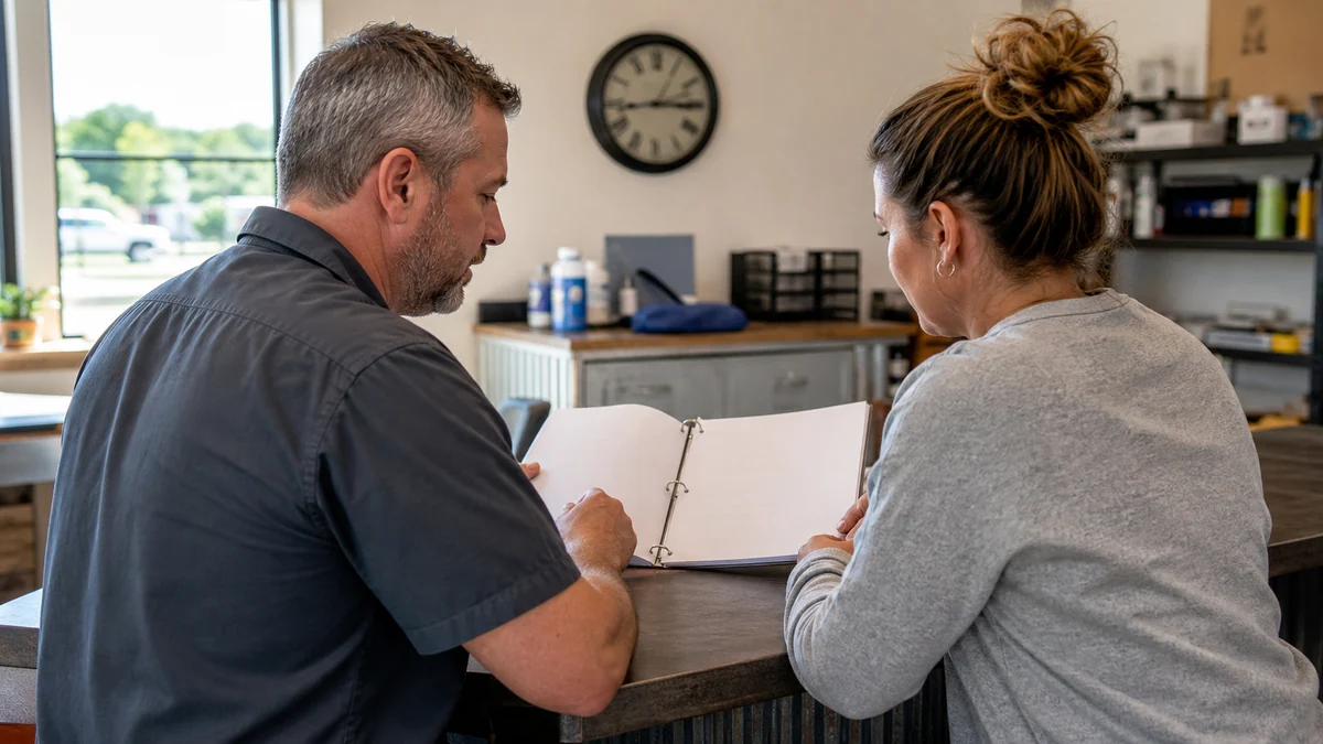Small business owner creating a first-month virtual assistant handoff