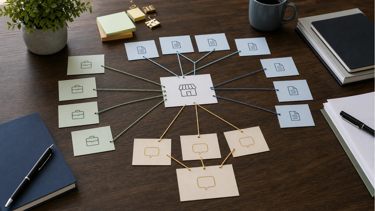 entity SEO internal linking map