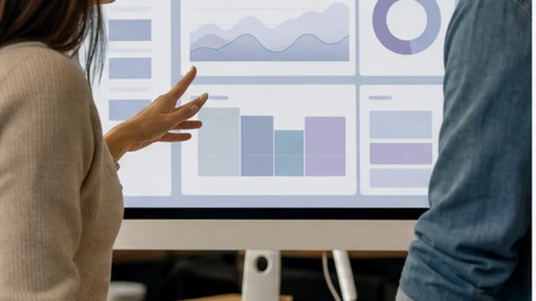 marketing dashboard for small business buyer decision scene