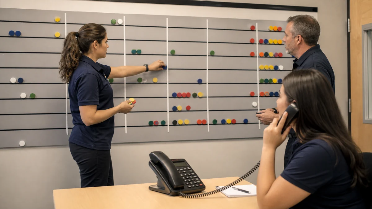 Dispatcher and marketing owner testing call message and booking handoffs
