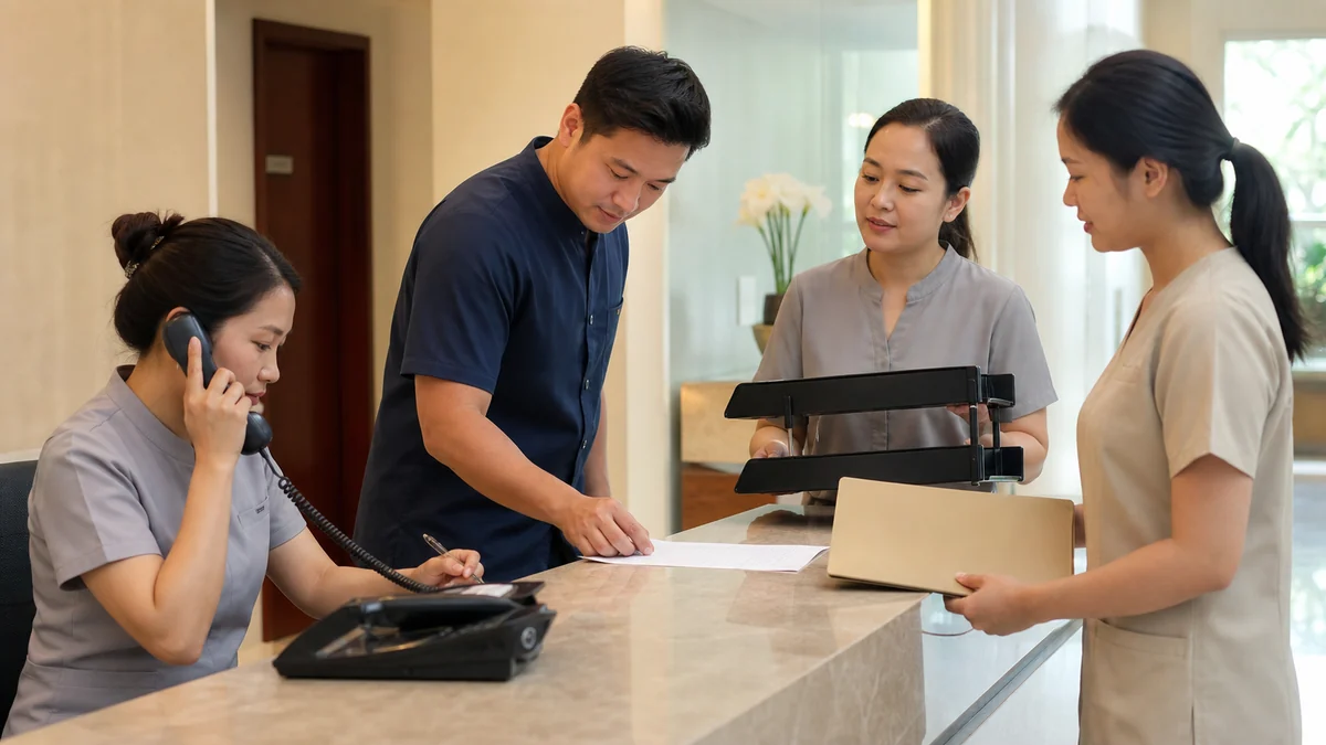 Website launch team testing a customer enquiry from page to assigned follow-up