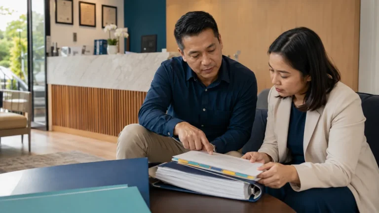 Business owner reviewing a digital marketing proposal checklist in the Philippines