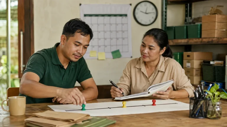 Small-business owners reviewing how long digital marketing takes to work